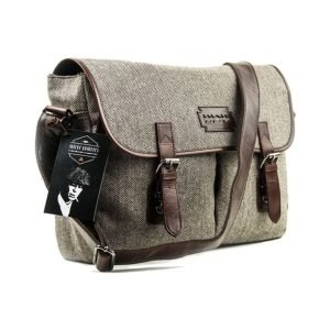 Tweed en Leer laptoptas